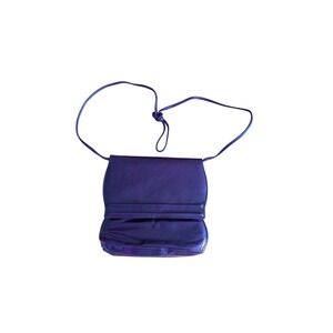Charles Jourdan Paris Vintage Purple Leather Crossbody Bag‎ Made in France